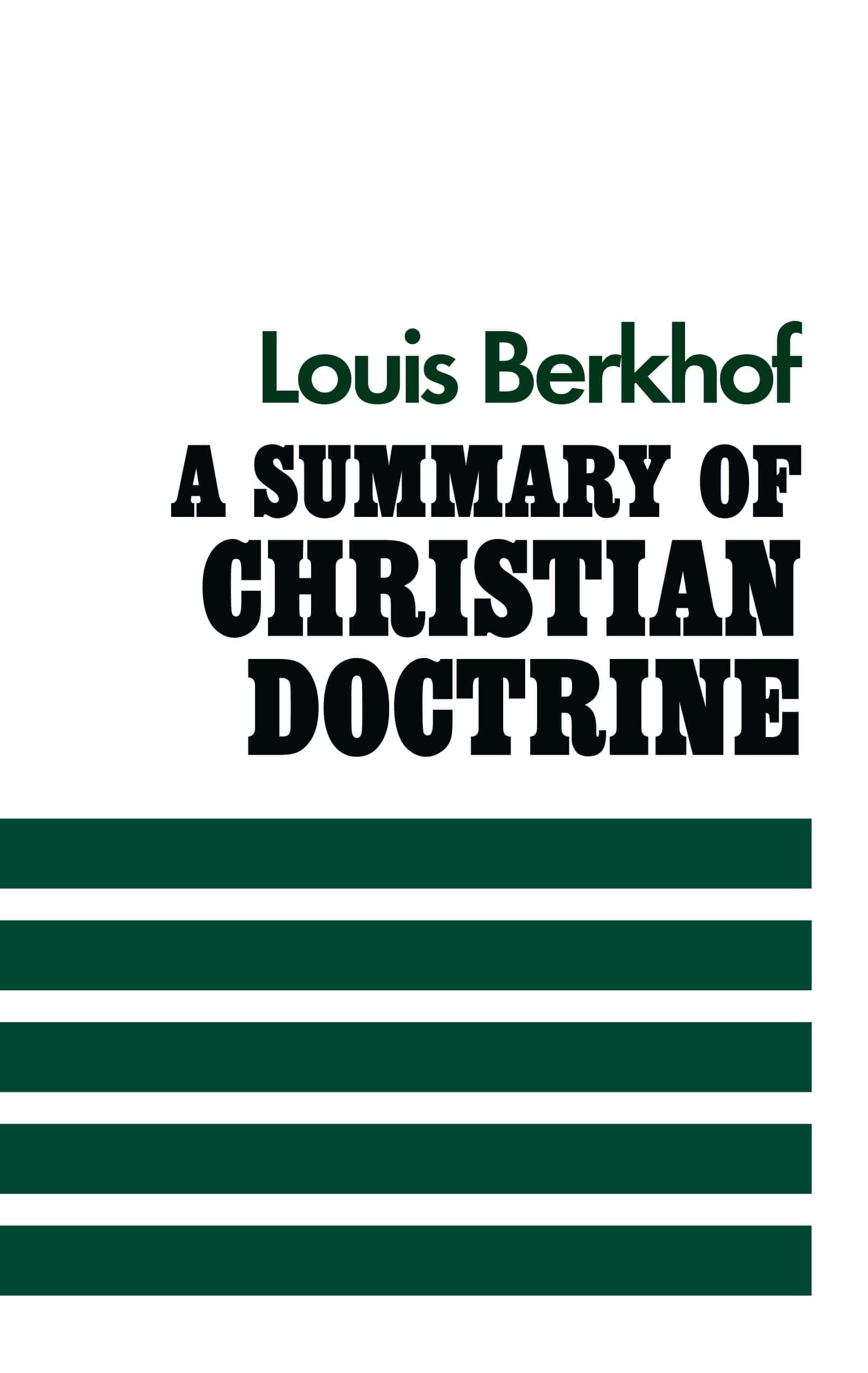 Cover of A Summary of Christian Doctrine